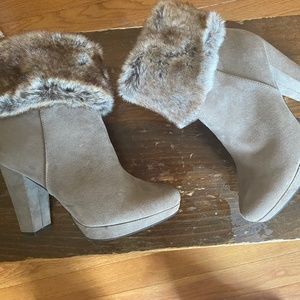 Lauren Conrad fur booties